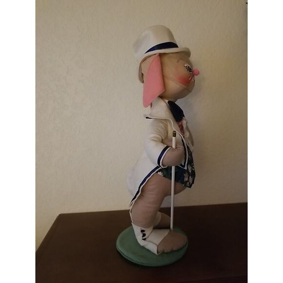 Vintage 1992 Annalee Doll 21” Easter Spring Parade Mr. Bunny Rabbit Hat Bow Tie - Picture 3 of 10